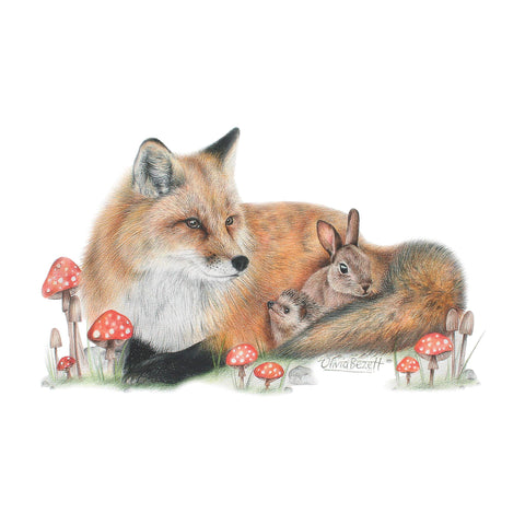 Fox & Friends Cushion Cover