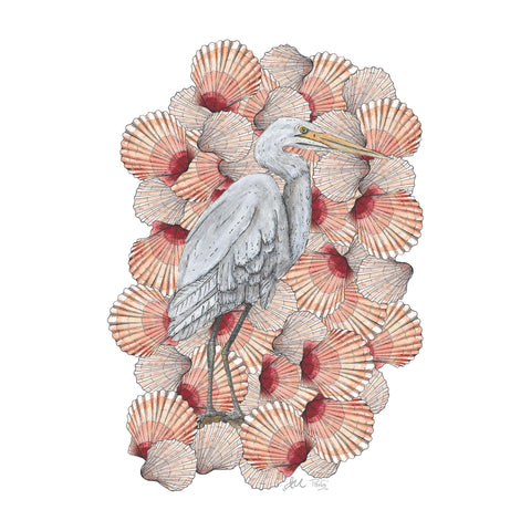 Heron + Scallops tee - doodlewear
