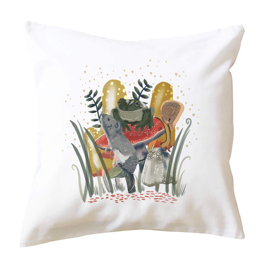 Autumn Forest Encounters Cushion Cover
