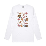 Native Giant Snails & Mushies long sleeve t shirt - doodlewear