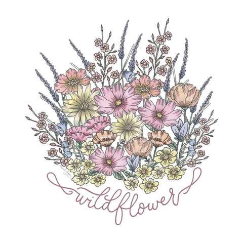 Field of Wildflowers artwork tote bag - doodlewear