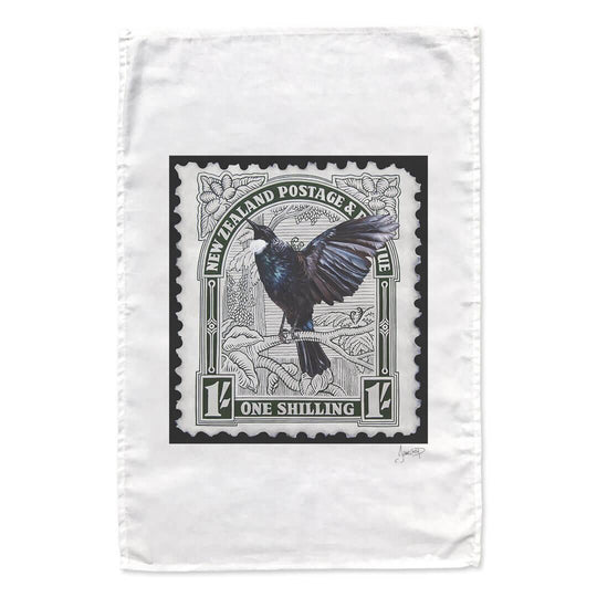 Tui Stamp tea towel - doodlewear