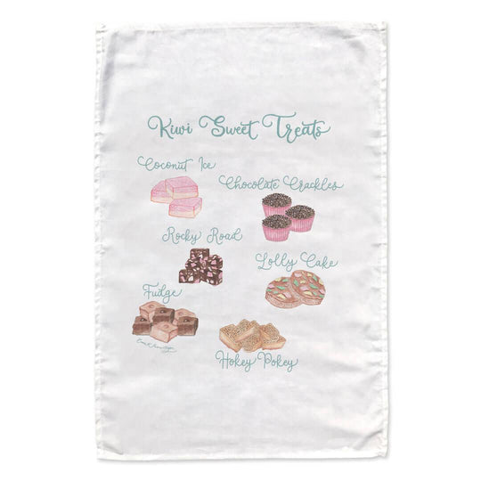 Kiwi Sweet Treats tea towel - doodlewear