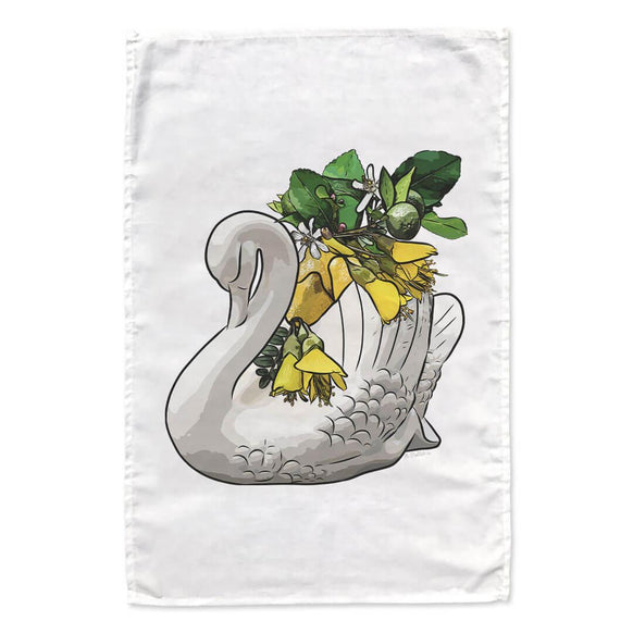 Lemon Honey Crown Lynn Swan tea towel - doodlewear