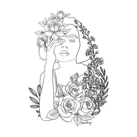 Dahlia's Portrait tee - doodlewear