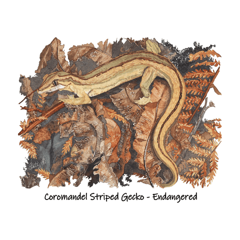 Coromandel Striped Gecko tee - doodlewear