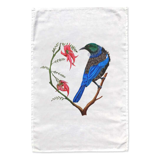 Aroha Tui tea towel - doodlewear