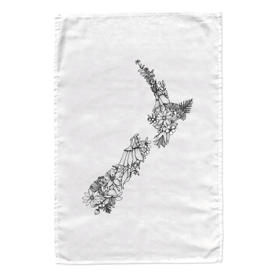 NZ Flora tea towel - doodlewear