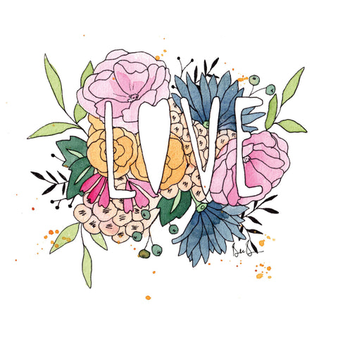 Floral Love tee - doodlewear