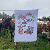Dairy Farmer’s tea towel - doodlewear