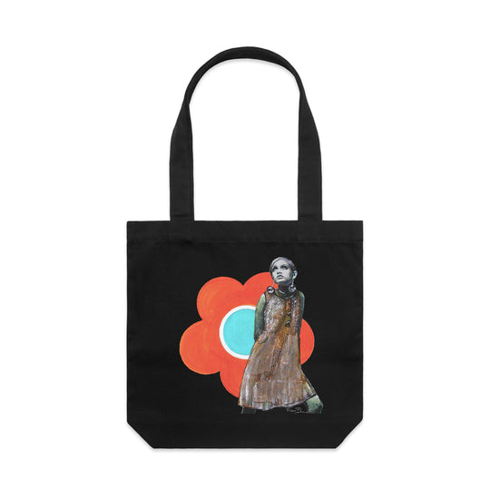 Twiggy in Quant artwork tote bag - doodlewear