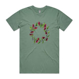 Pohutukawa Wreath tee - Christmas t shirts collection