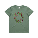 Pohutukawa Wreath tee - Christmas t shirts collection