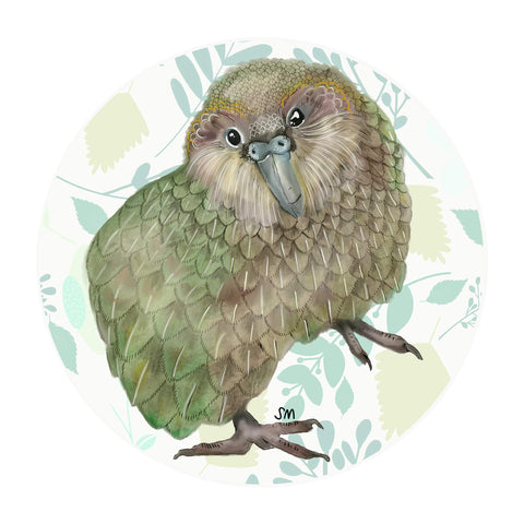 Kakapo in Bloom crew - doodlewear