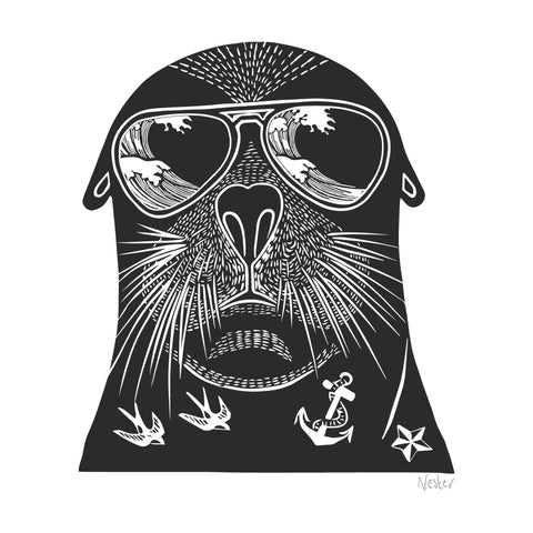 Surfin Sea Lion tee - doodlewear