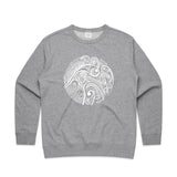 doodlewear "Kiwi's Lace" Kiwi sweatshirt AS Colour Womens Grey Marle by artist Anna Mollekin
