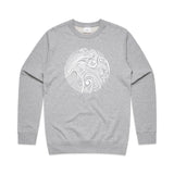 doodlewear "Kiwi's Lace" Kiwi sweatshirt AS Colour Mens Grey Marle by artist Anna Mollekin