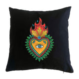 Folk Art Heart Cushion Cover