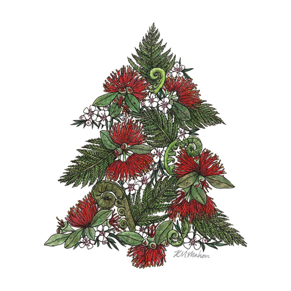 An NZ Christmas Tree tee - Christmas t shirts collection 2023