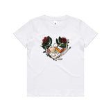 doodlewear Sandy Bay Kids Youth White Beach tshirt by artist Anna Mollekin