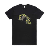 Canterbury Grass Skink art print lizard t shirt 5001g Staple organic mens black