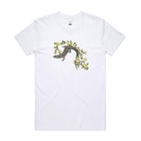 Canterbury Grass Skink art print lizard t shirt 5001g Staple organic mens white