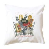 Autumn Forest Encounters Cushion Cover - doodlewear