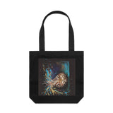 Colourful Nautilus artwork tote bag - doodlewear