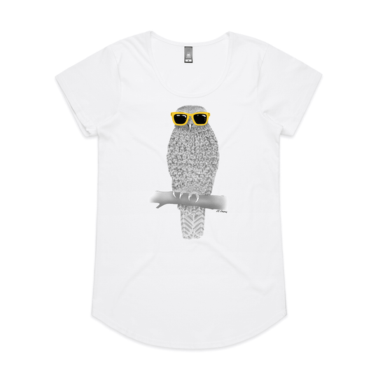 Sunny Ruru tee LADIES Mali tee / L / White | sale * only 1 available * - doodlewear