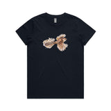 Flying Fantail Bird & Puapua Flowers tee - doodlewear