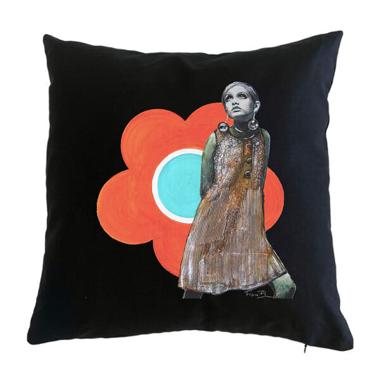 Twiggy in Quant Cushion Cover - doodlewear