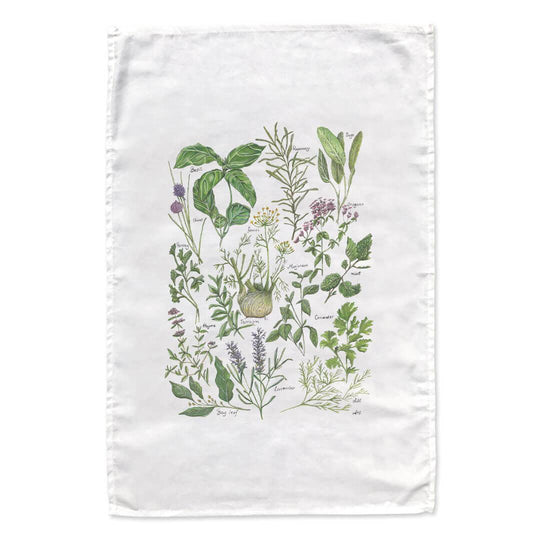Garden Herbs tea towel - doodlewear