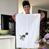 Tomtit “I Feel A Bit Peckish” tea towel - doodlewear
