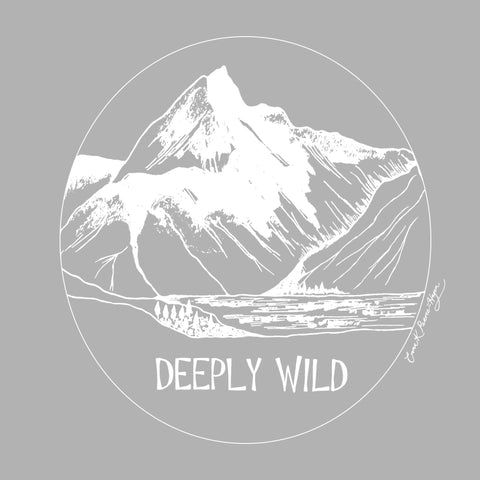 Deeply Wild Snowy Mountains long sleeve tee - doodlewear