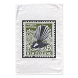 Fantail Stamp tea towel