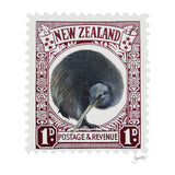 Kiwi Stamp artwork tote bag - doodlewear