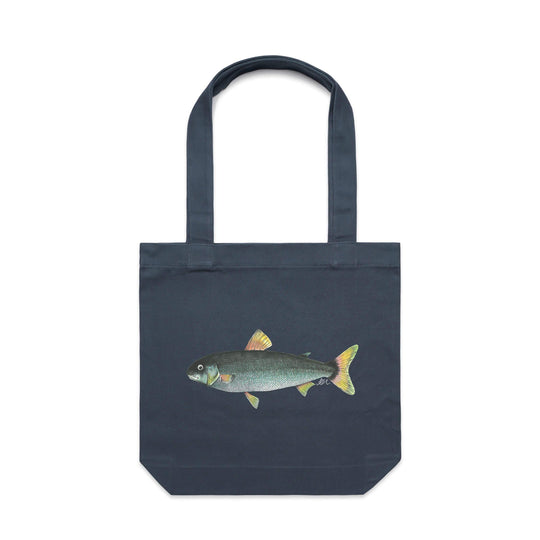 NZ Grayling Freshwater Fish artwork tote bag - doodlewear