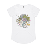 Native Flowers tee LADIES Mali tee / L / White | sale * only 1 available * - doodlewear