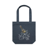 Piwakawaka in the Magnolia artwork tote bag - doodlewear