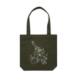Piwakawaka in the Magnolia artwork tote bag - doodlewear