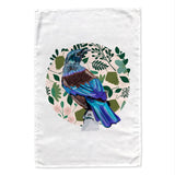 Tui In The Leaves tea towel - doodlewear