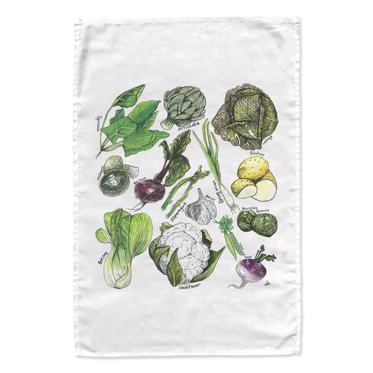 Veggie Medley tea towel - doodlewear