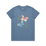 Floral Butterflies tee - doodlewear