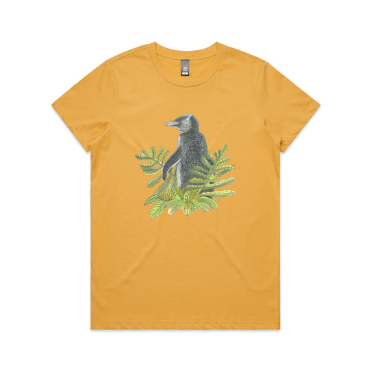 Yellow-eyed Penguin + Rata tee - doodlewear
