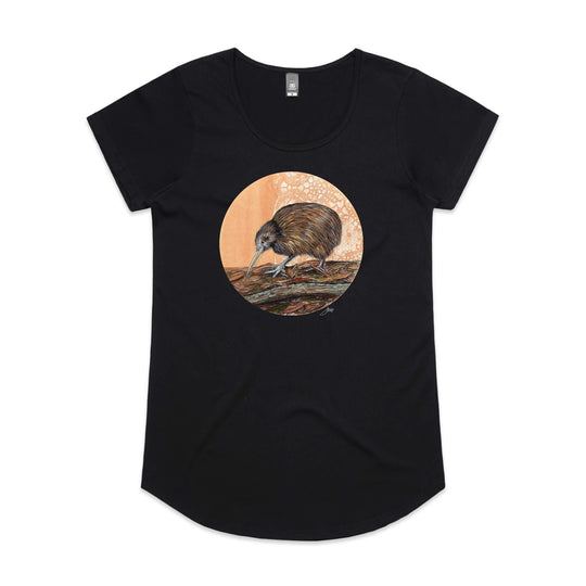 Foraging Kiwi LADIES Mali tee / 2XL / Black | sale * only 1 available *