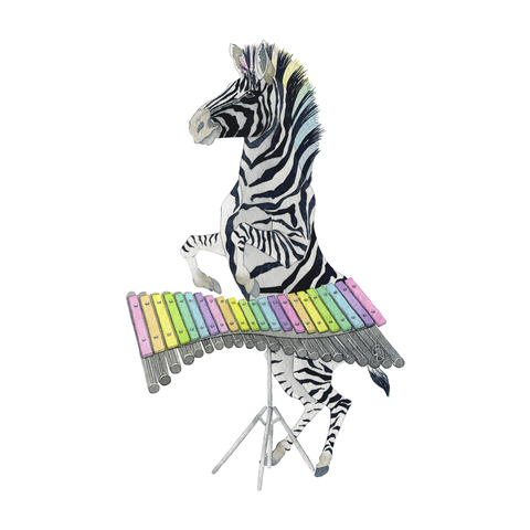 Zebra Playing the Xylophone tee - doodlewear