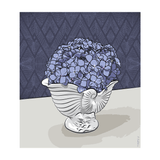 Crowned Hydrangea Crown Lynn tea towel
