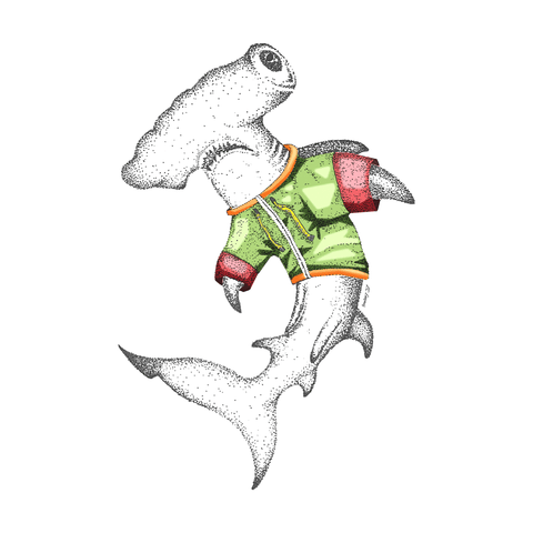 Hammerhead Shark hoodie - doodlewear
