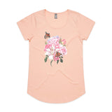 Monarch Butterflies and Pink Blooms tee - doodlewear