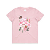 Monarch Butterflies and Pink Blooms tee